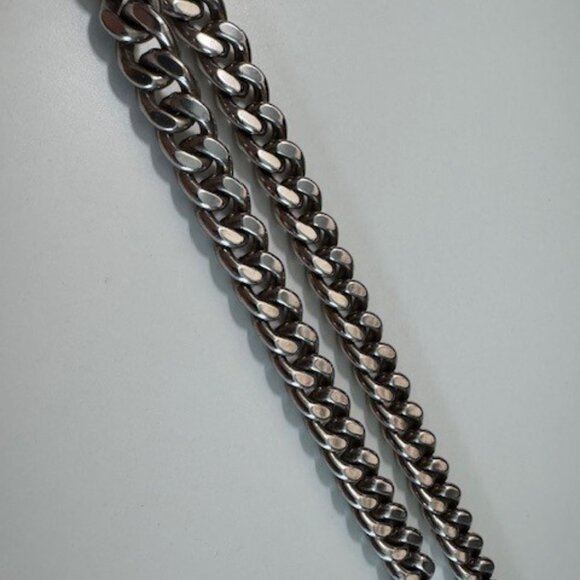 EFFY 23” Silver-Tone Cuban Link Chain Necklace – Designer Statement Piece - Picture 5 of 5